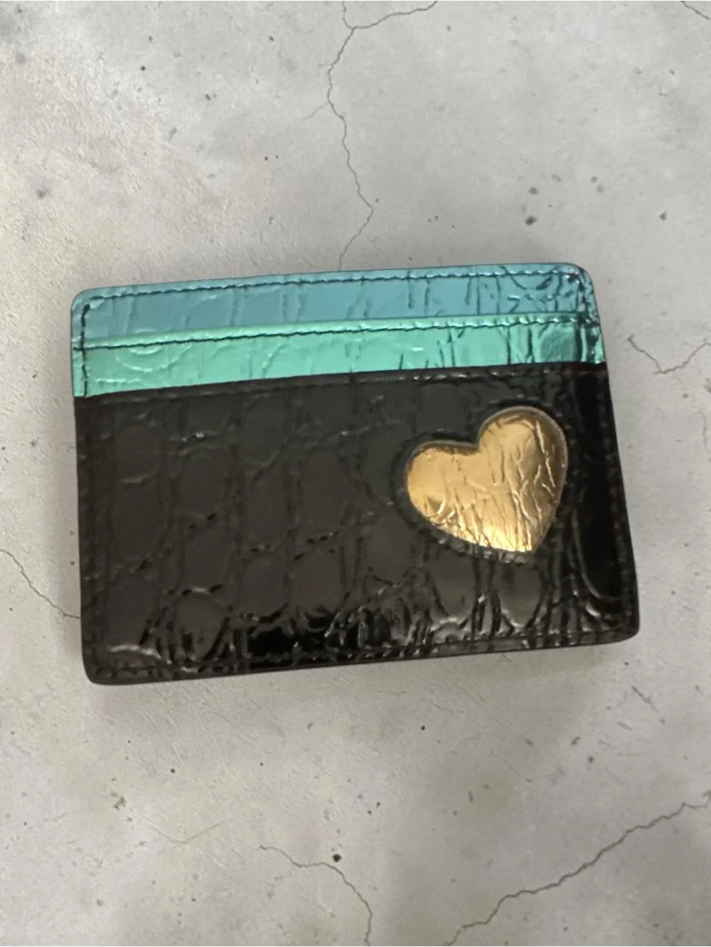 Kurt Geiger Croc-Embossed Card Holder NWOT